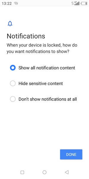 Select your preferred option and select DONE