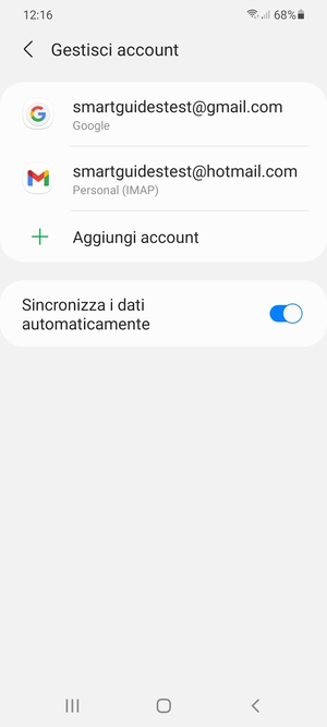 Seleziona il tuo account Google