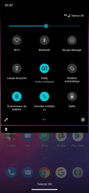 Sélectionnez le bouton Paramètres