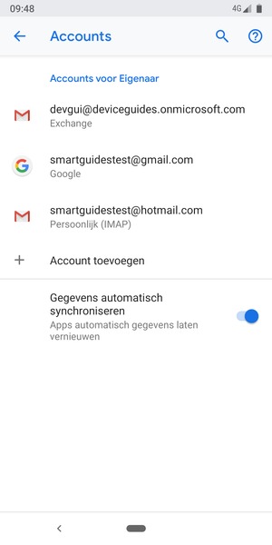 Selecteer uw Google-account