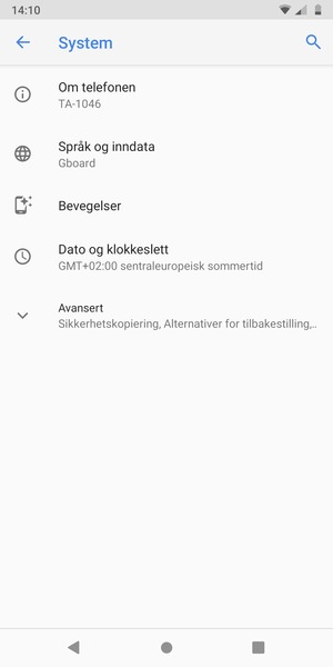 Velg Avansert