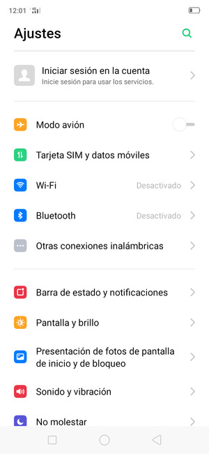 Seleccione Tarjeta SIM y datos móviles