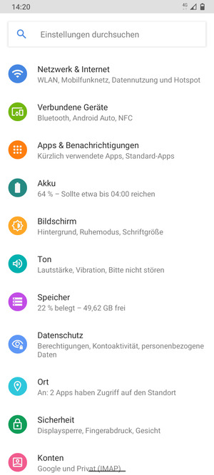 Wählen Sie Netzwerk & Internet