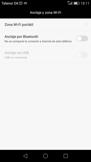 Seleccione Zona Wi-Fi portátil