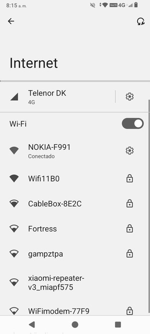 Ahora está conectado a la red Wi-Fi