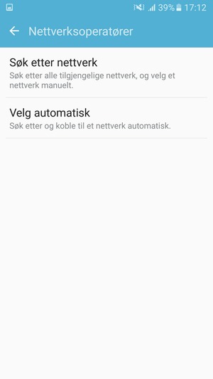 Velg Søk etter nettverk
