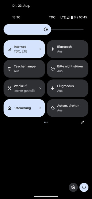 Streifen Sie nach links