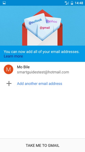 Select TAKE ME TO GMAIL