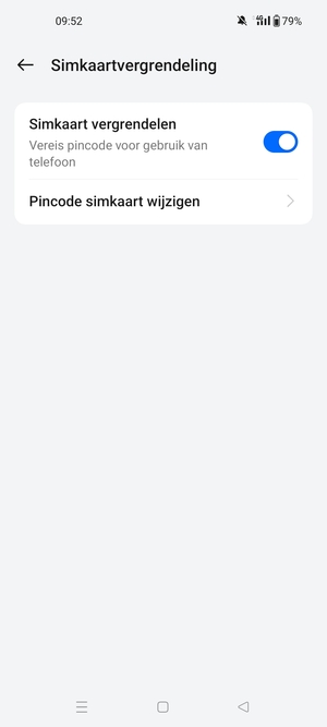 Selecteer  Pincode simkaart wijzigen