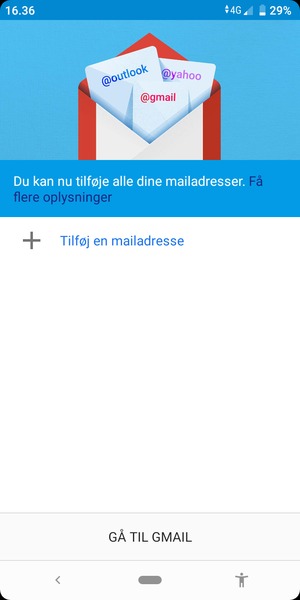 Vælg Tilføj en mailadresse