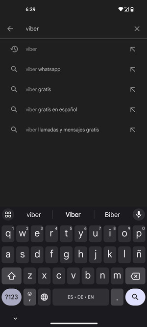 Introduzca el nombre de la aplicación y seleccione Buscar