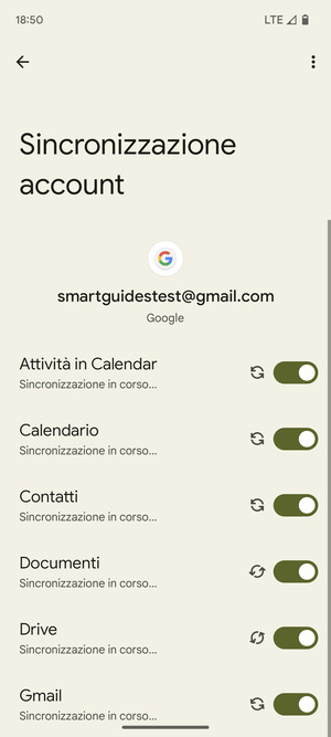 Le tue informazioni verranno sincronizzate