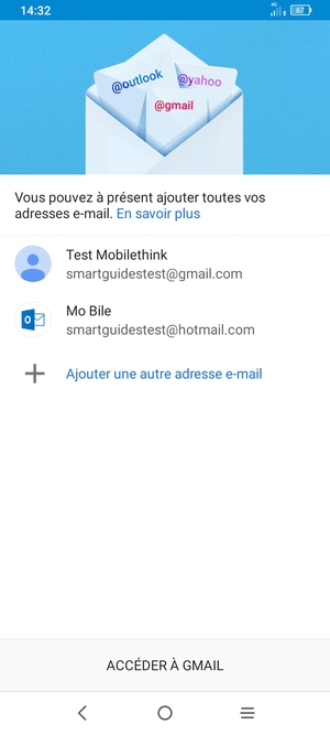 Sélectionnez ACCÉDER  À GMAIL
