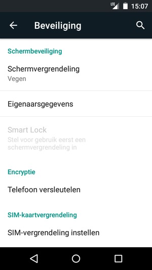 Selecteer Schermvergrendeling