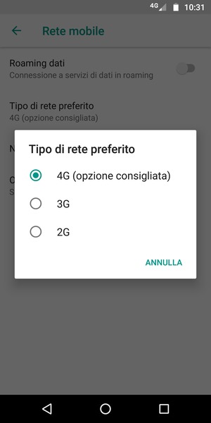 Seleziona la tua opzione preferita