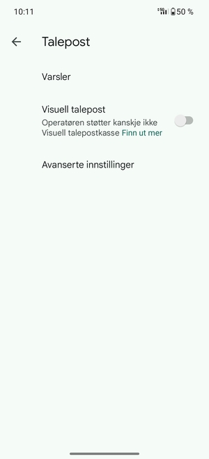 Velg Avanserte innstillinger
