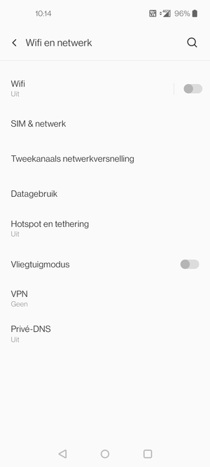 Selecteer SIM & netwerk