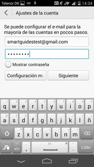 Introduzca su Dirección de correo electrónico y Contraseña. Seleccione Siguiente
