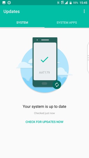 Select CHECK FOR UPDATES NOW