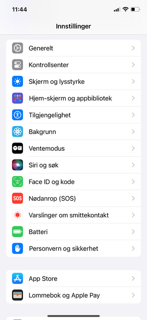 Bla til og velg Generelt