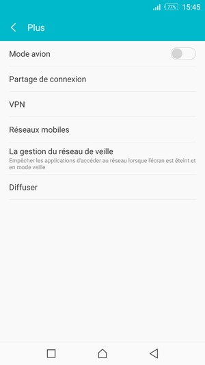 Sélectionnez Réseaux mobiles