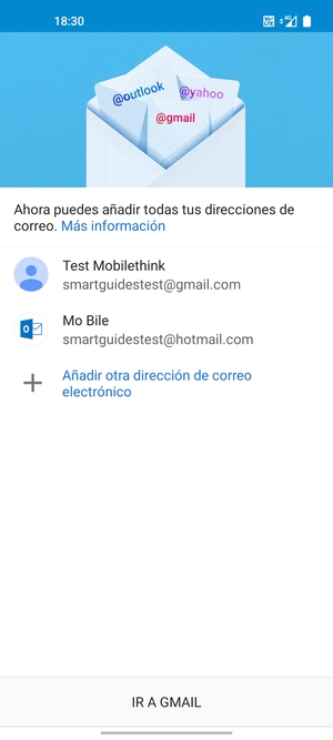 Seleccione IR A GMAIL