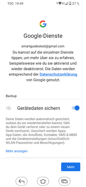 Wählen Sie Mehr