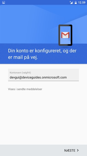 Giv din konto et navn og vælg NÆSTE
