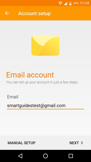 Enter your Gmail or Hotmail address and select NEXT