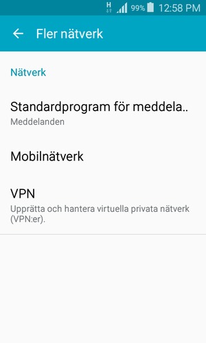 Välj Mobilnätverk