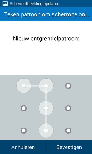 Teken het ontgrendelingspatroon nogmaals en selecteer Bevestigen