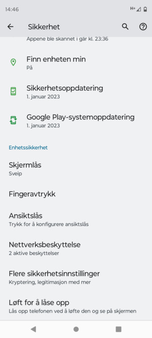 Bla til og velg Flere sikkerhetsinnstillinger
