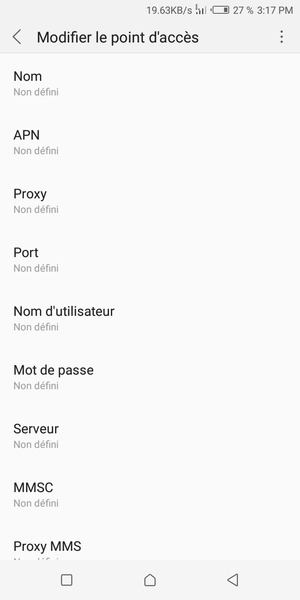Saisissez les informations MMS
