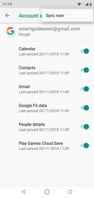 Select Sync now
