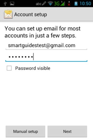 Enter your Gmail or Hotmail address and Password. Select Next