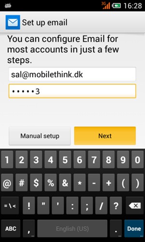 Enter your Email address and Password. Select Next