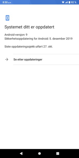 Velg Se etter oppdateringer