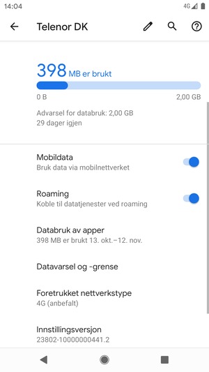Slå Roaming på eller av