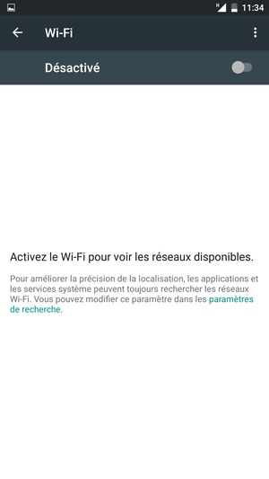 Activer le Wi-Fi
