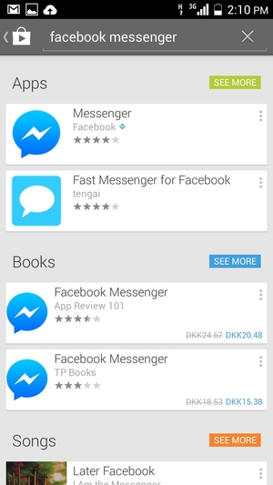 Select the app
