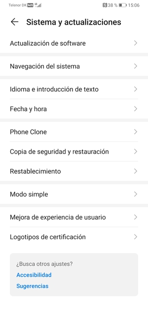 Seleccione Actualización de software