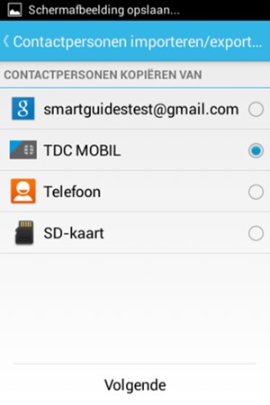 Selecteer de simkaart en selecteer vervolgens Volgende