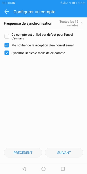 Sélectionnez SUIVANT