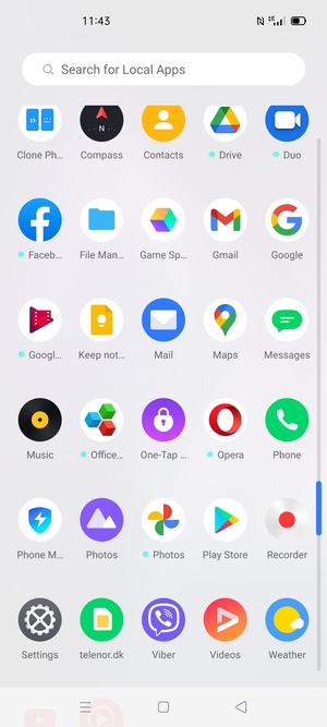 Select Settings