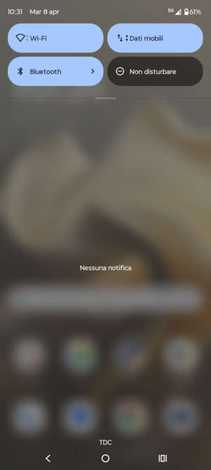 Scorri nuovamente verso il basso il menu in alto