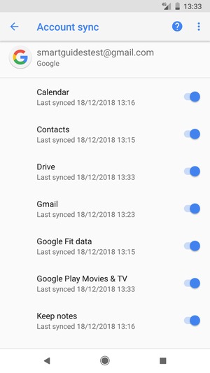 Make sure Contacts is selected