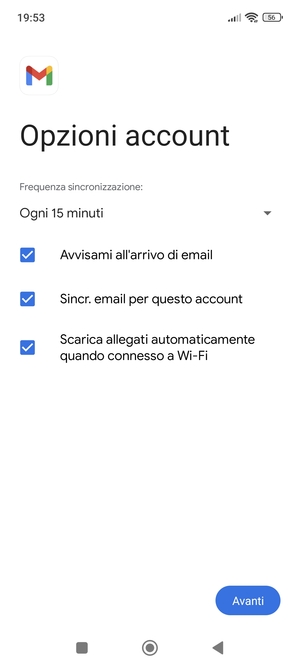 Seleziona Avanti
