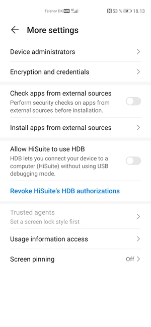 Select Encryption and credentials