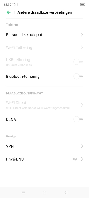 Selecteer Persoonlijke hotspot