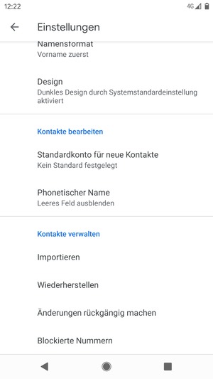 Scrollen Sie und wählen Sie Importieren